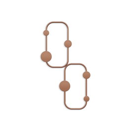 Wallity Ladybug-C Gancho de pared metálico Cobre